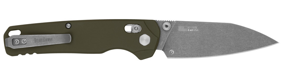 Kershaw Bel Air XL Knife / Aluminum Coated Olive Handle