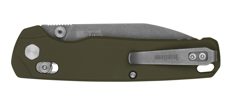 Kershaw Bel Air XL Knife / Aluminum Coated Olive Handle