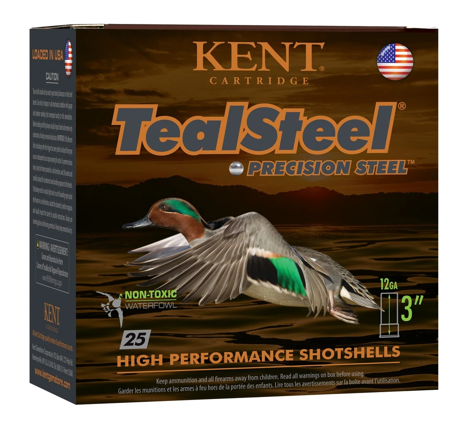 Kent Cartridge KTS12365 Steel Shotshells 12 Gauge 2.75 Inch 25 Rounds