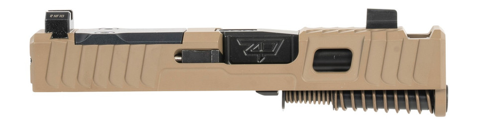Zaffiri Precision Glock G43 Slide with Flat Dark Earth Finish and Black Link