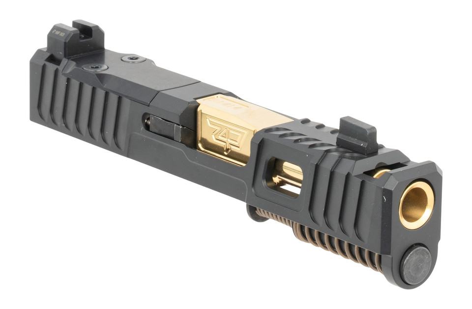 Zaffiri Precision G43 Slide with Black Finish and Gold Accents