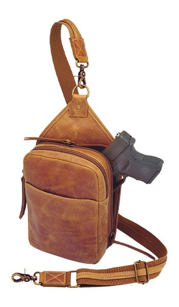 Kingport Industries LLC GTM-CZY/106 CRML Compact Sling Crossbody Bag - Buff