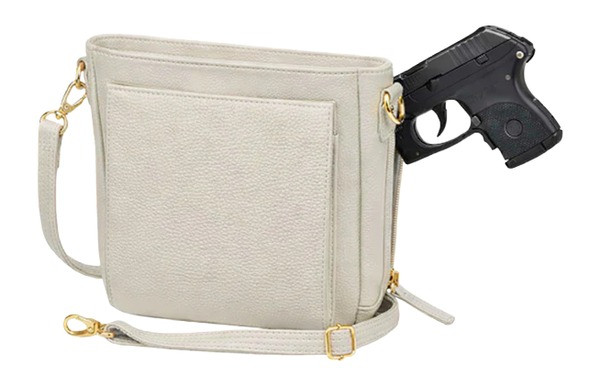 Kingport Industries LLC GTM-201/PB Bone Mini Slim Crossbody Bag in Cow Leather