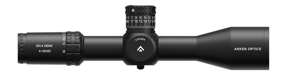 Arken Optics SH4GII-4160VHR 4-16x FFP Variable Hunter Rifle Scope with 34mm Tube and MOA Reticle