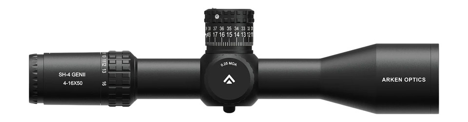 Arken Optics SH4GII-4161VHR 4-16x FFP Variable Hunting Scope with 34mm Tube and MRAD Reticle