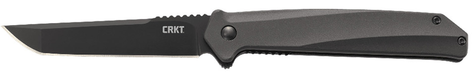 Columbia River Helical Black D2 Steel Tanto Knife / Flipper Opening