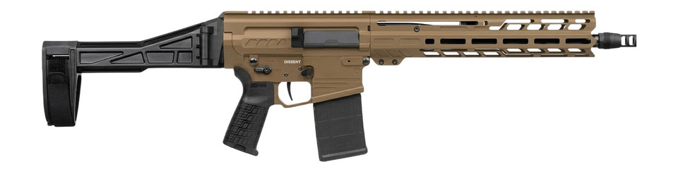 CMMG Dissent 8.6 Blackout Semi-Auto Pistol / 12.5 Inch Barrel w/ Polymer Pisol Bracetol Brace