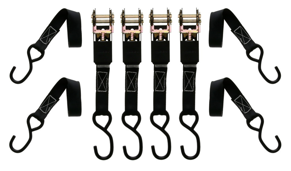 Walkers Game Ear Muddy Mud-SDRS10 1-Inch by 10-Foot Standard Duty Ratchet Strap 4-Pack
