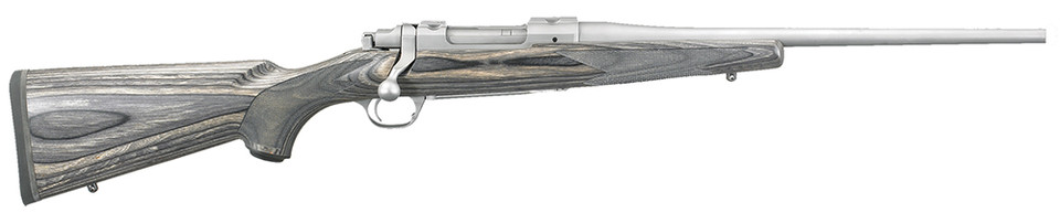 Ruger Hawkeye Compact Bolt-Action Rifle 243 Win Stainless Steel Black Stock