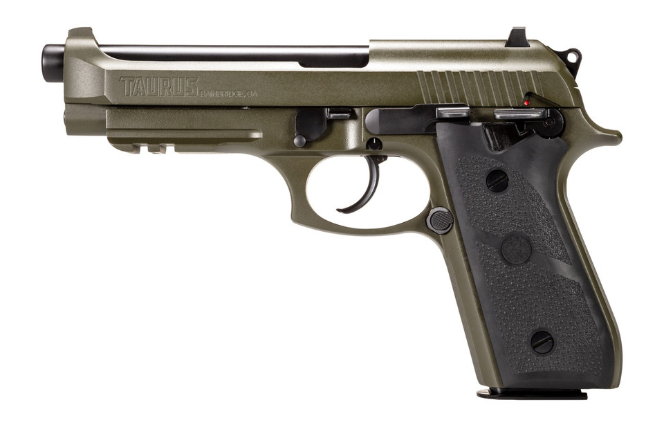 Taurus 92 Semi-Automatic Pistol 9mm Luger 5-inch Barrel OD Green Cerakote Finish
