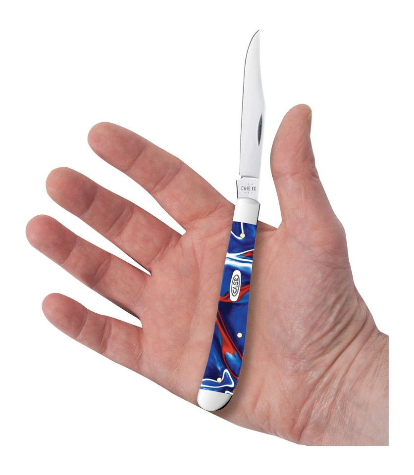 Case Patriotic Kirinite Slimline Trapper Folding Knife