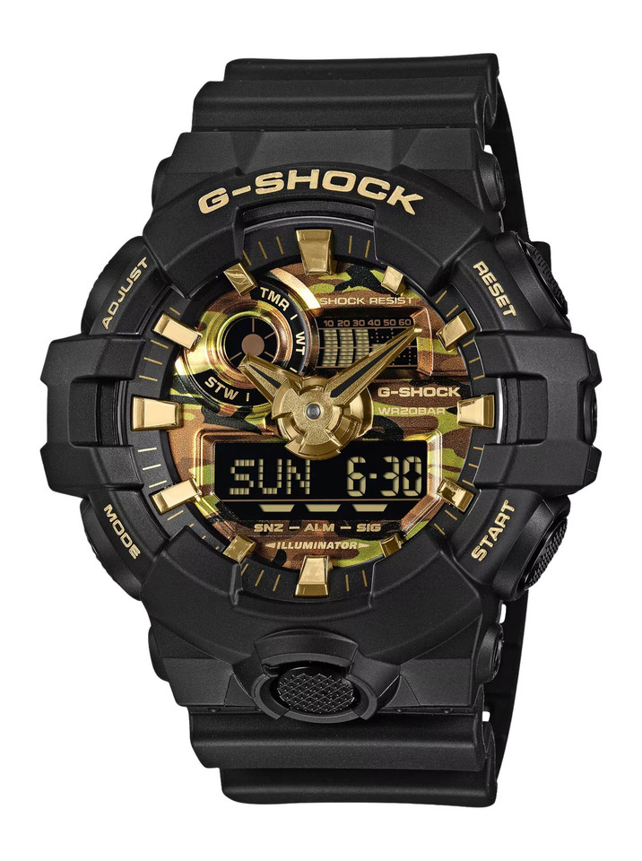 G-SHOCK Analog-Digital Black Watch / Camo Dial / GA700CF-1A