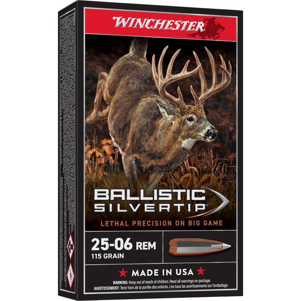 Winchester Ammunition Ballistic Silvertip 25-06 Remington Polymer Tip Ammunition