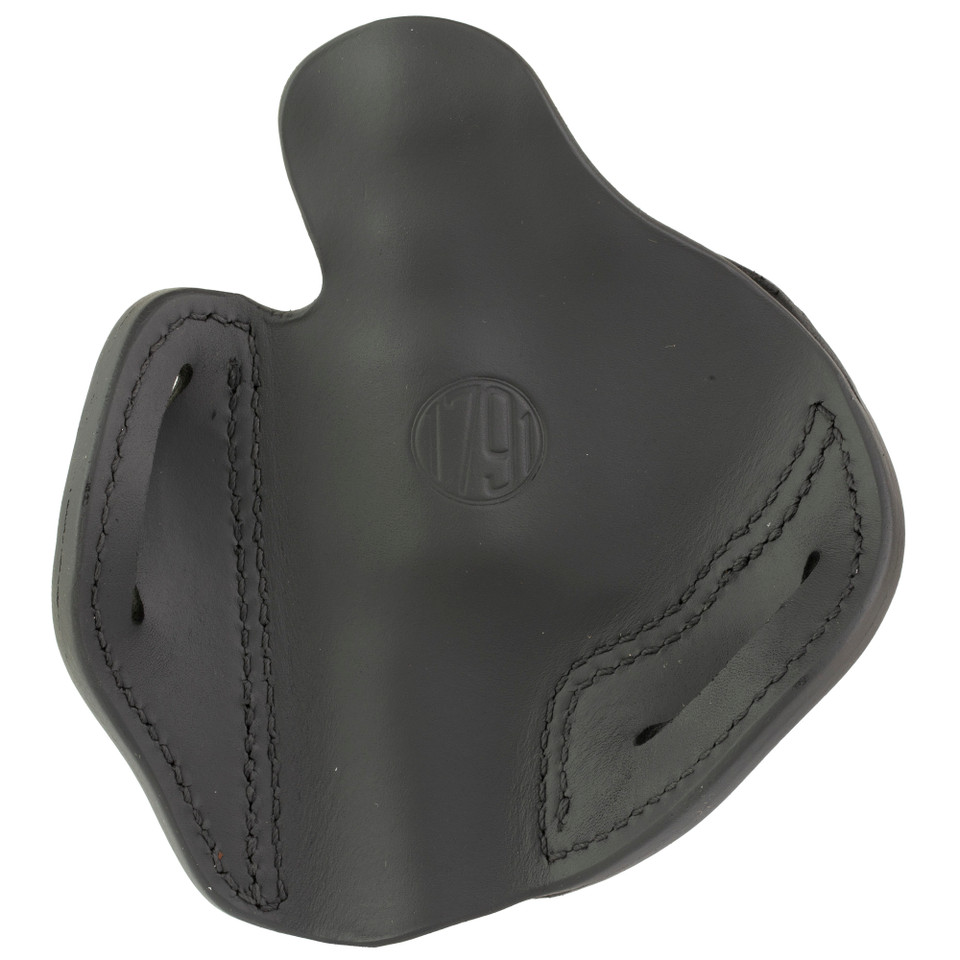 1791 Gunleather RVH Revolver Holster 4.3 for Right Hand, Outside Waistband, Stealth Black