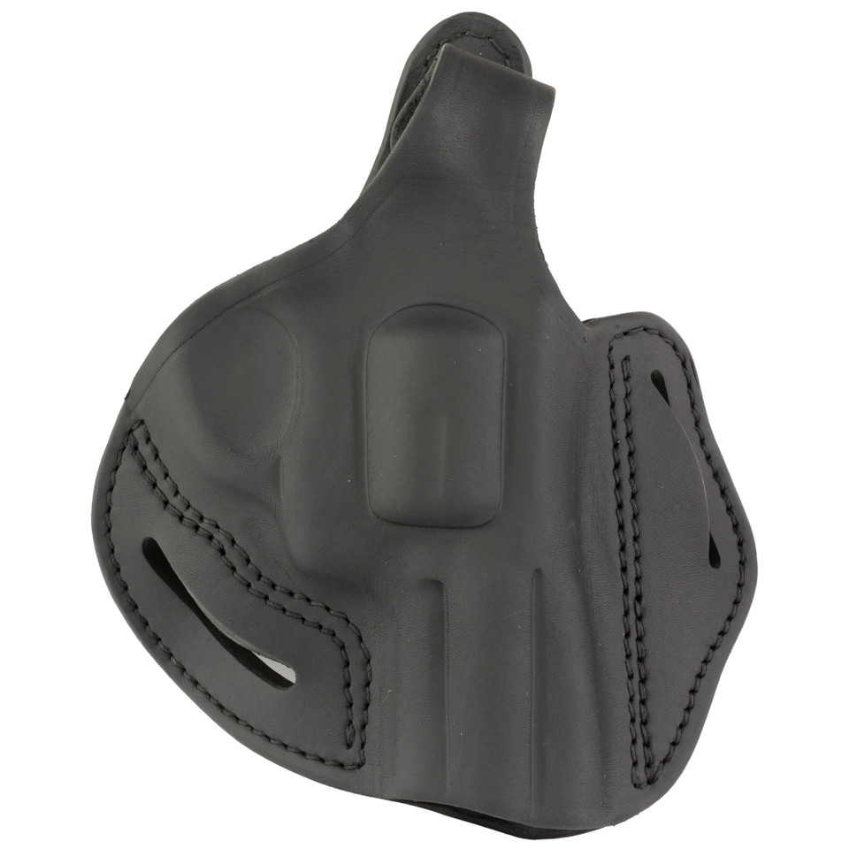1791 Gunleather Revolver Thumb Break Belt Holster Size 4.3 for L-Frame Revolvers, Outside Waistband, Stealth Black