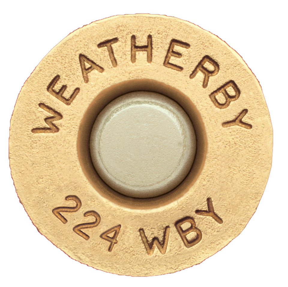 Weatherby Brass 224 Weatherby Mag Unprimed Rifle Cartridge Cases 20-Pack
