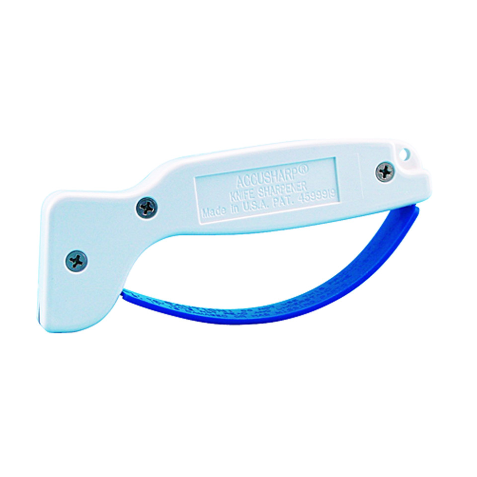 AccuSharp Knife Sharpener White - Ergonomic Design with Diamond-Honed Tungsten Carbide Blades