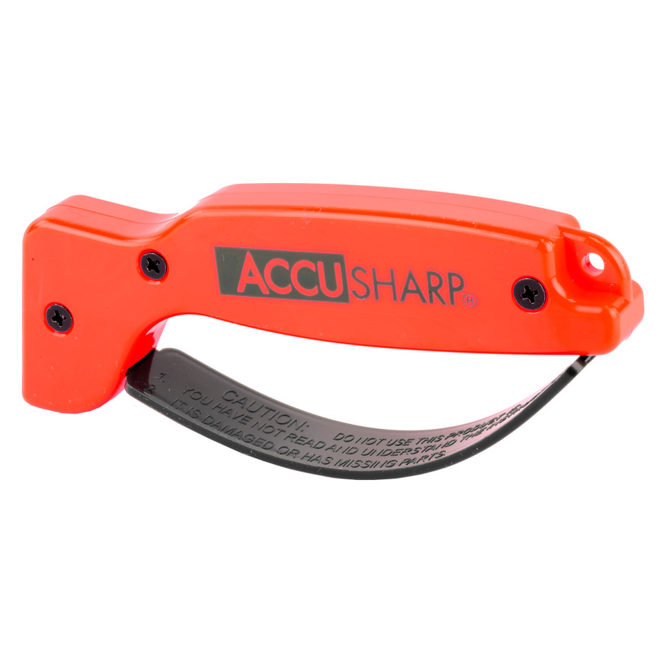 AccuSharp Knife Sharpener Orange - Durable Plastic Handle, Rust-Resistant, Easy to Clean