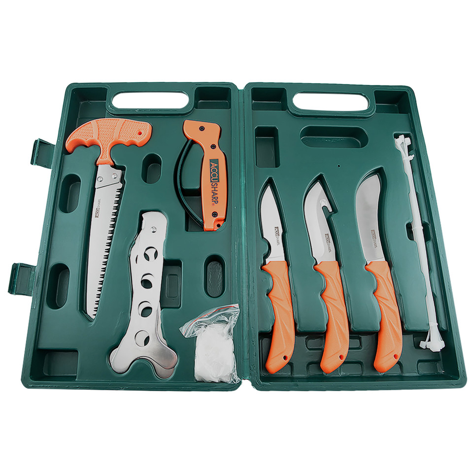 AccuSharp Game Processing Kit with Fixed Blade Knives and Accessories