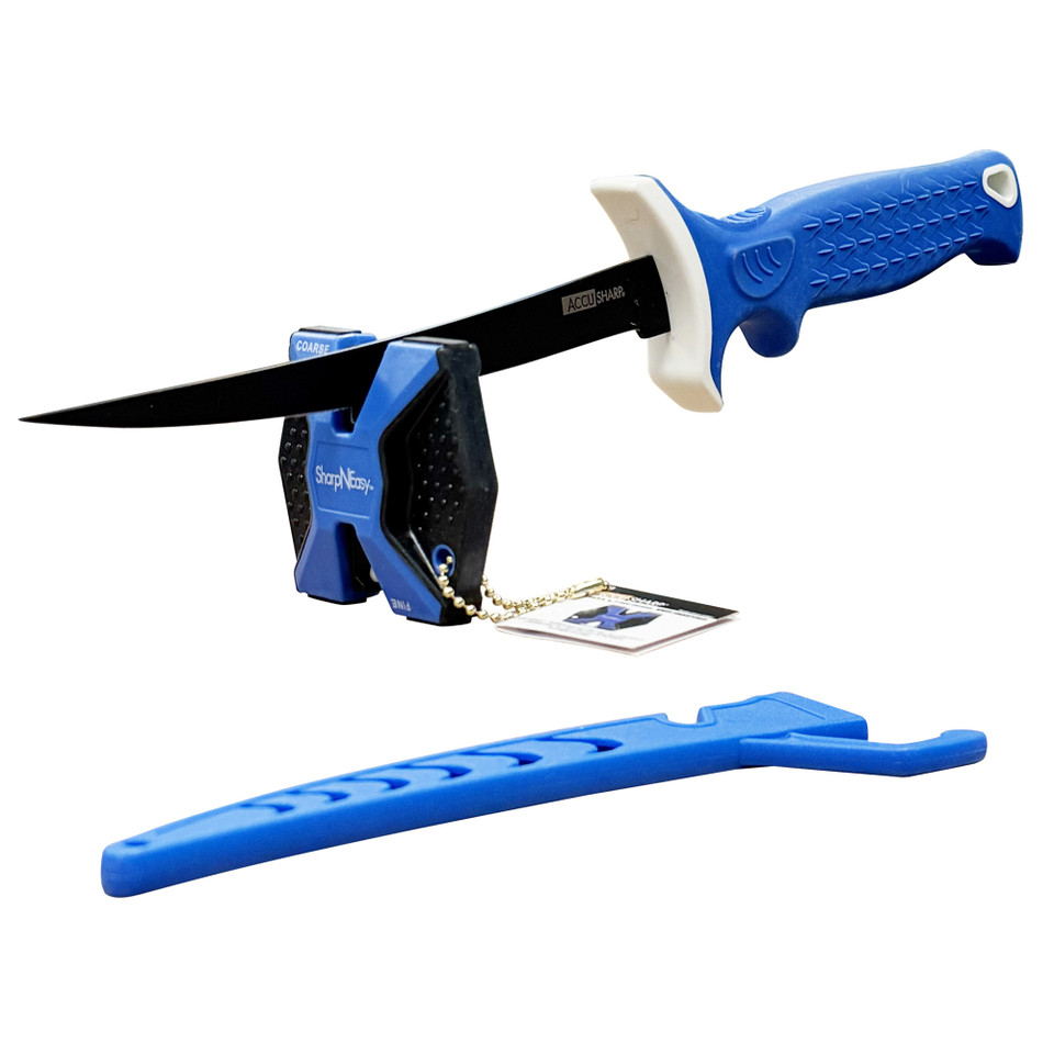 AccuSharp Fillet Knife and Sharpener with 6.5-Inch Titanium-Coated Steel Blade