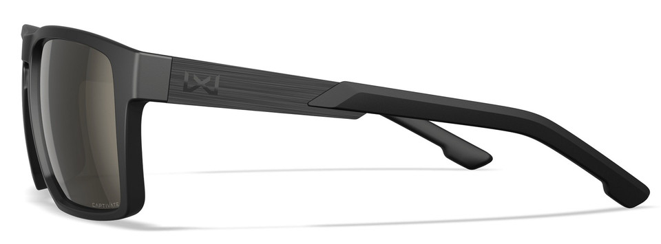 Wiley X AC6APX04 Apex Captivate Shooting Glasses Tungsten Mirror Black