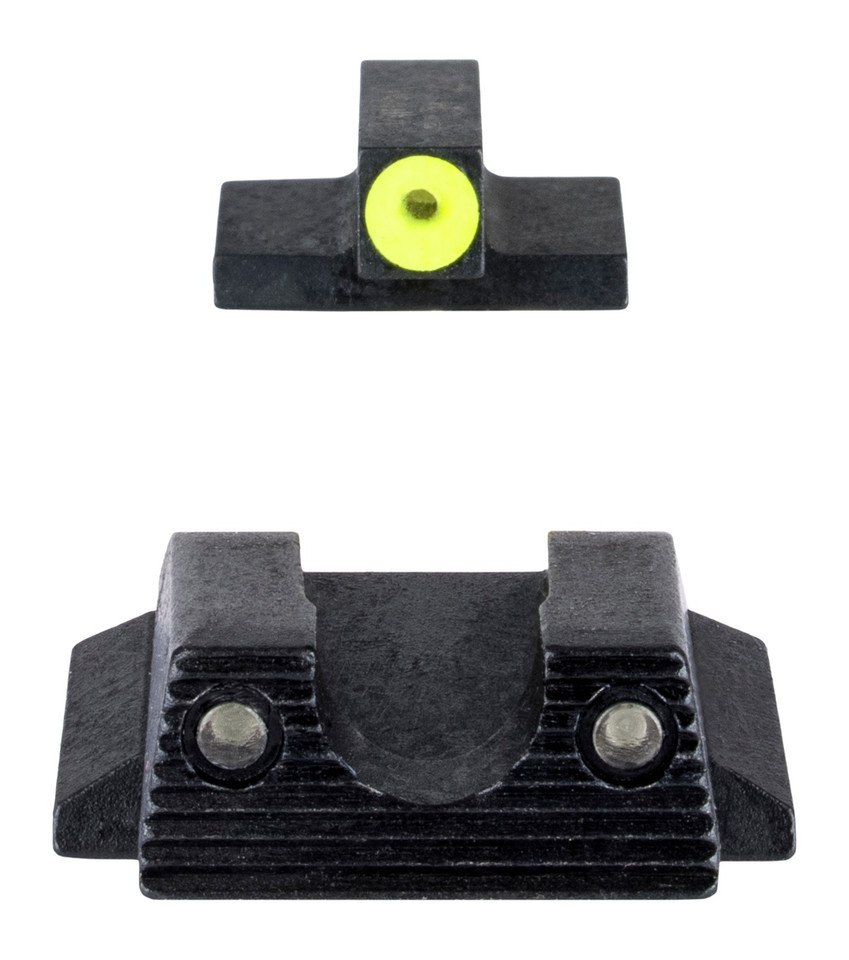 Trijicon Suppressor/Optic Height HD XR Night Sight Set for S&W Bodyguard 2.0 Green Tritium Yellow Front Outline