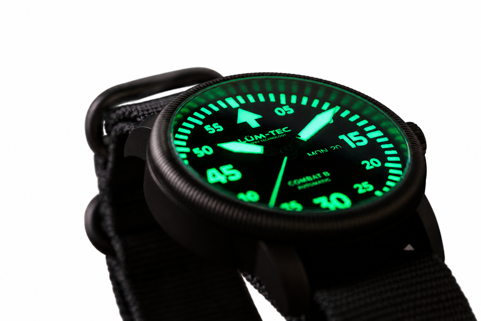 LÜM-TEC Combat B68 Day-Date Gunmetal PVD Watch – Limited Edition