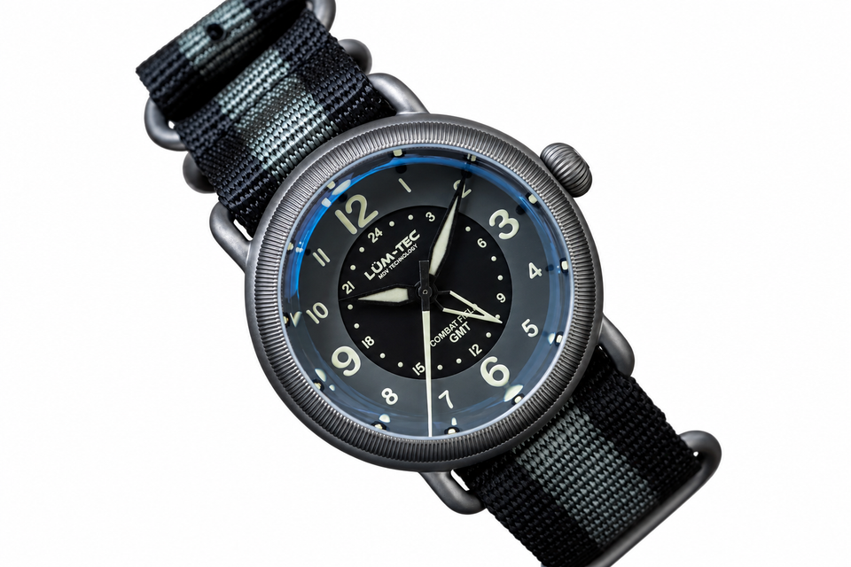 LÜM-TEC Combat Field X6 Titanium True GMT Automatic Watch – Limited Edition