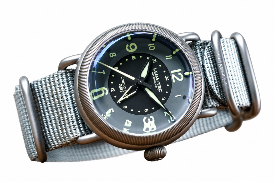 LÜM-TEC Combat Field X6 Titanium True GMT Automatic Watch – Limited Edition