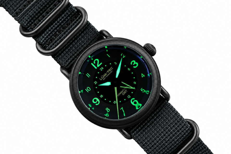 LÜM-TEC Combat Field X6 Titanium True GMT Automatic Watch – Limited Edition