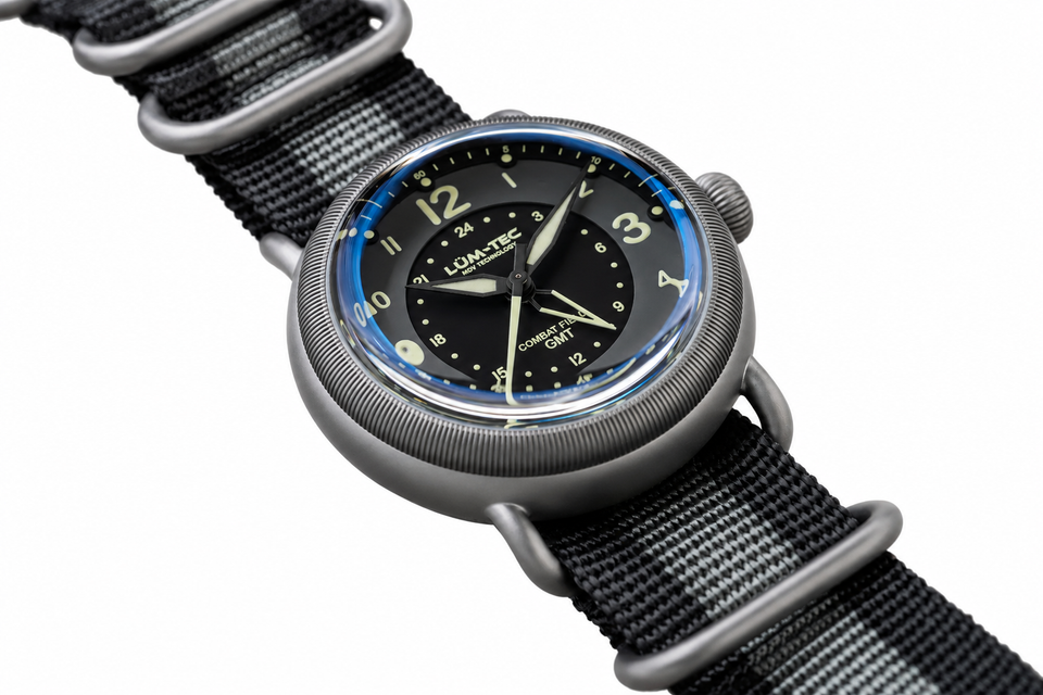 LÜM-TEC Combat Field X6 Titanium True GMT Automatic Watch – Limited Edition