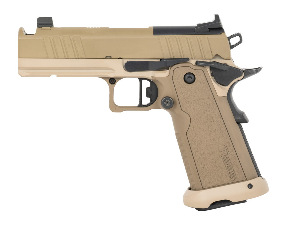 Tisas 1911 Carry 9 DS Comp NJG Exclusive V1C 9mm 4.25" 17+1 Optic Ready FDE