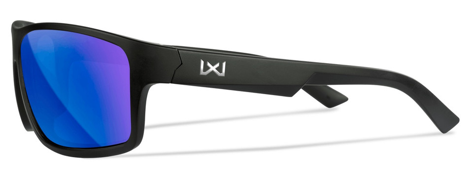 Wiley X Peak XL Captivate Blue Mirror and Matte Black Sunglasses