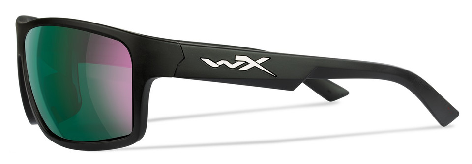 Wiley X Peak Cap Tivate Green Mirror Smoke Black Sunglasses