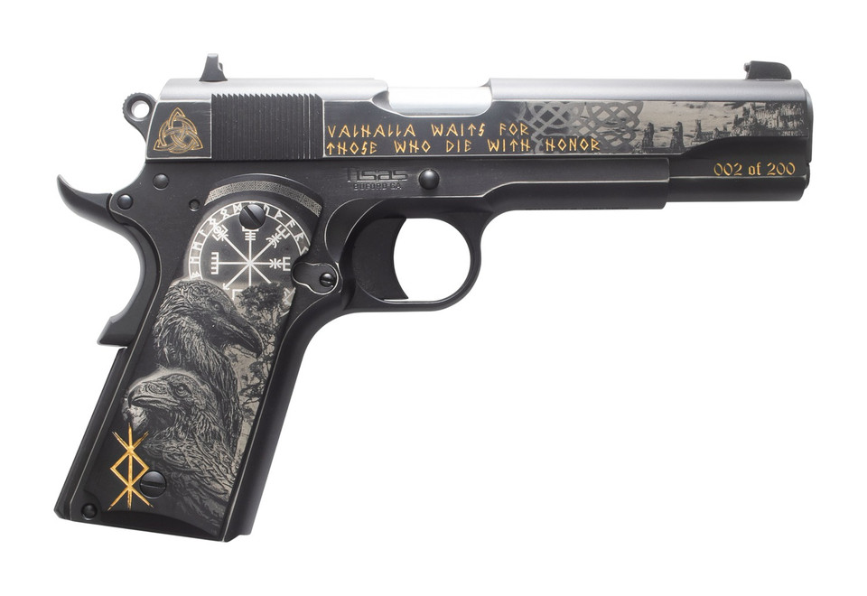 TISAS Arms Customs 1911 A1 Stakeout .45 ACP 5-Inch Pistol 8+1 Norse God