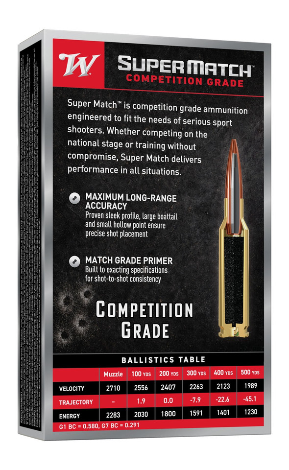 Winchester Ammo 6.5 Creedmoor 140 Grain BTHP Centerfire Rifle Rounds 20 Round Box