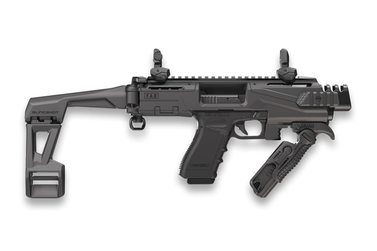 FAB Defense Advanced Conversion Kit with Brace for Glock 17/19, Black