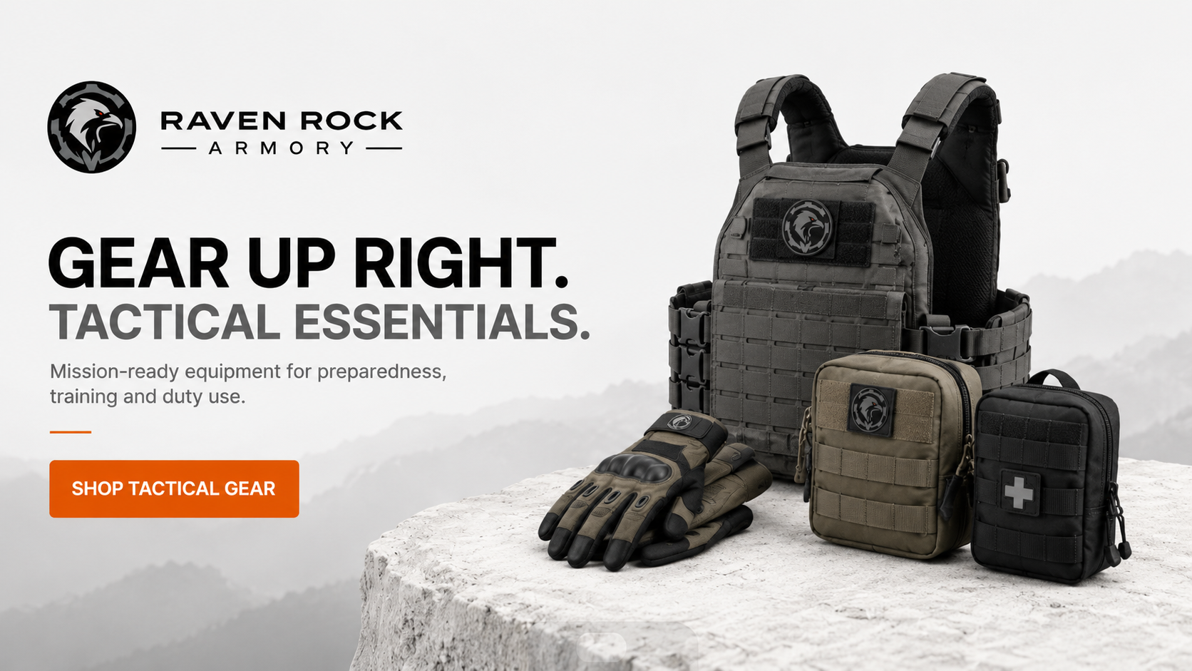 Tactical gear including holsters slings belts pouches plate carriers and body armor