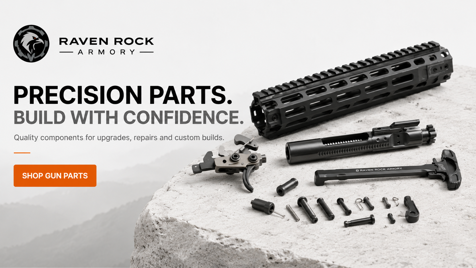 Gun parts including AR parts pistol parts rifle parts and shotgun parts