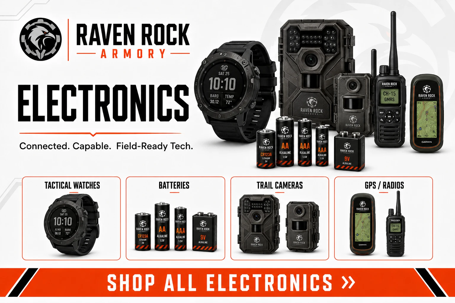 Raven Rock Armory Electronics - Tactical Watches, Batteries, Trail Cameras, and GPS / Radios