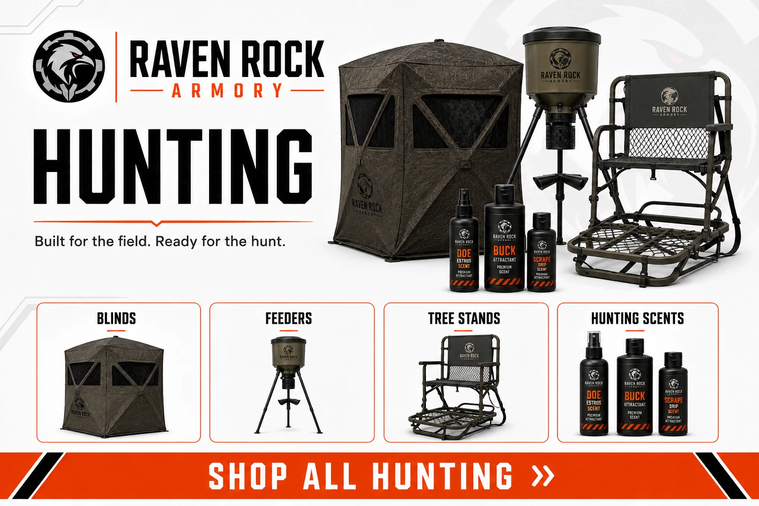 Raven Rock Armory Hunting - Blinds, Feeders, Tree Stands, and Hunting Scents