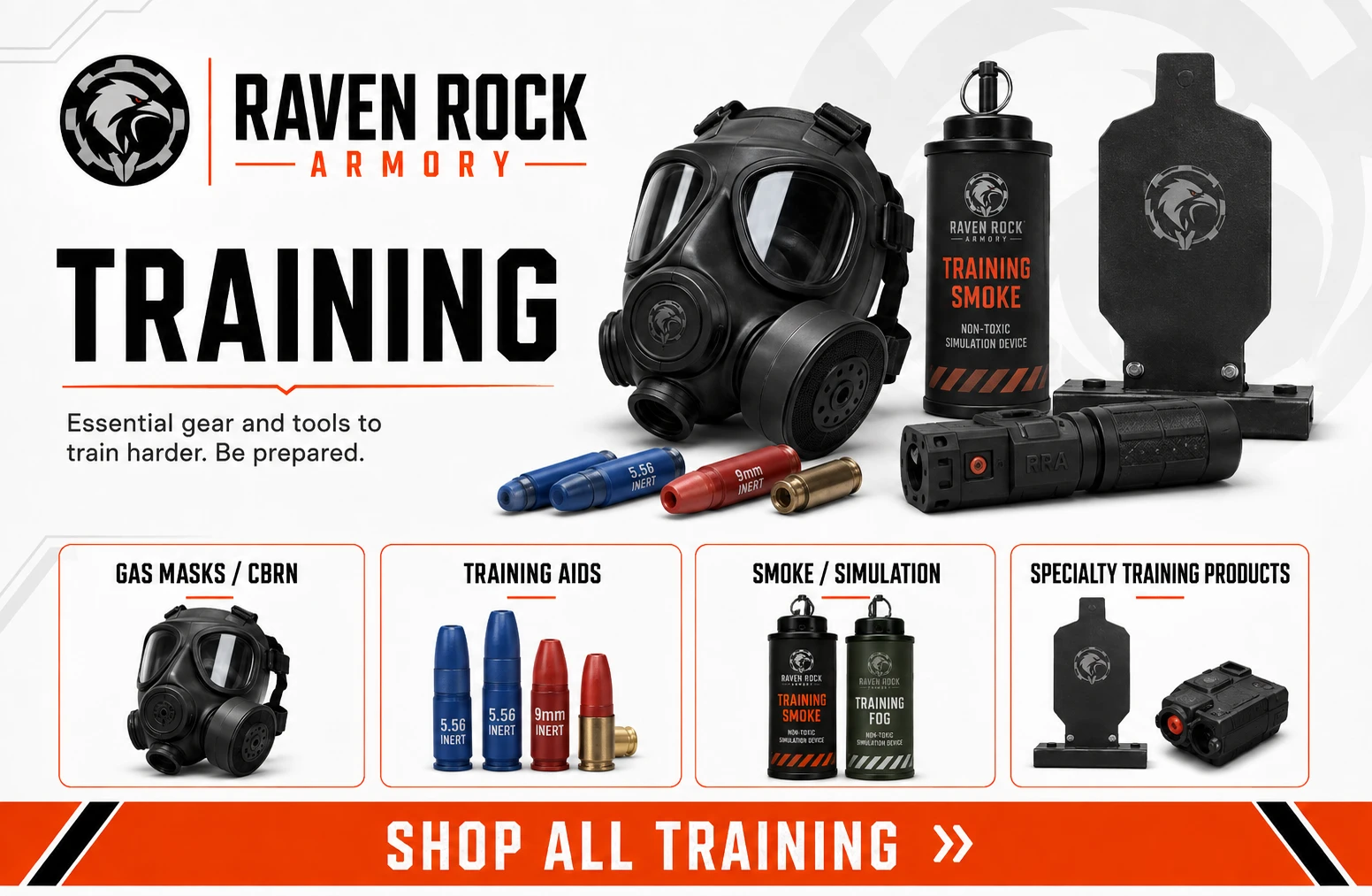 Raven Rock Armory Training - Gas Masks / CBRN, Training Aids, Smoke / Simulation, and Specialty Training Products