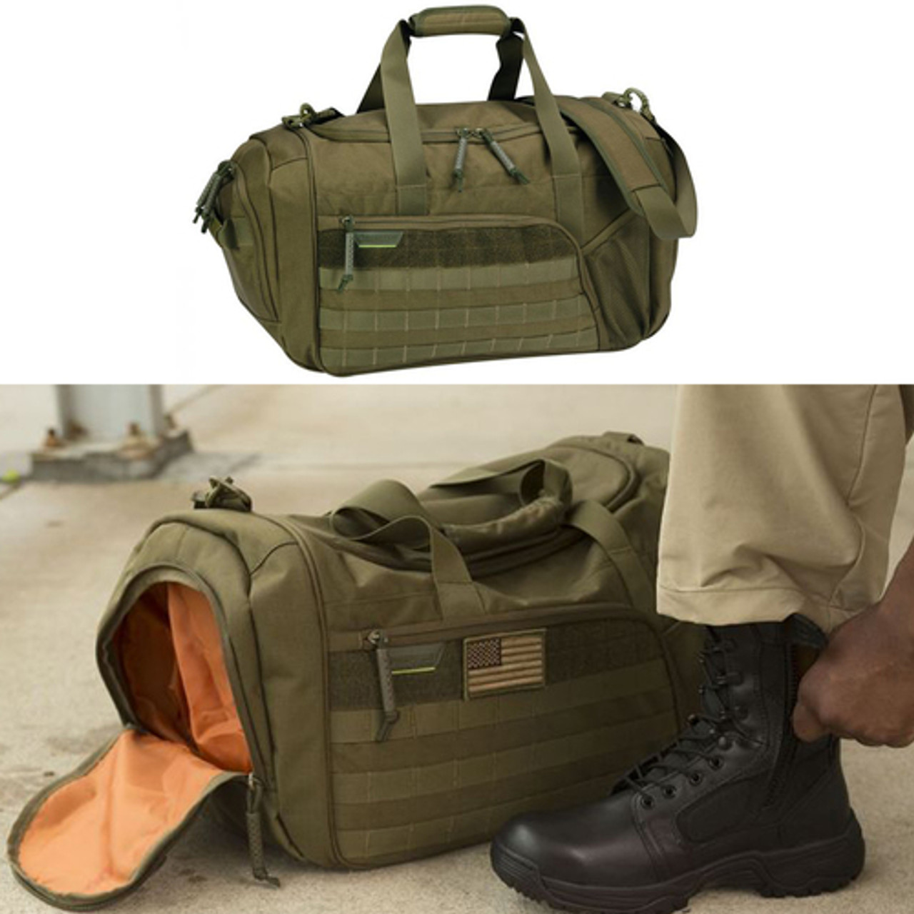 duffel bag with side pockets