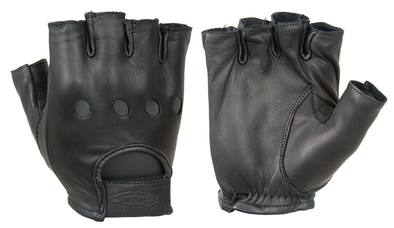 open finger leather gloves