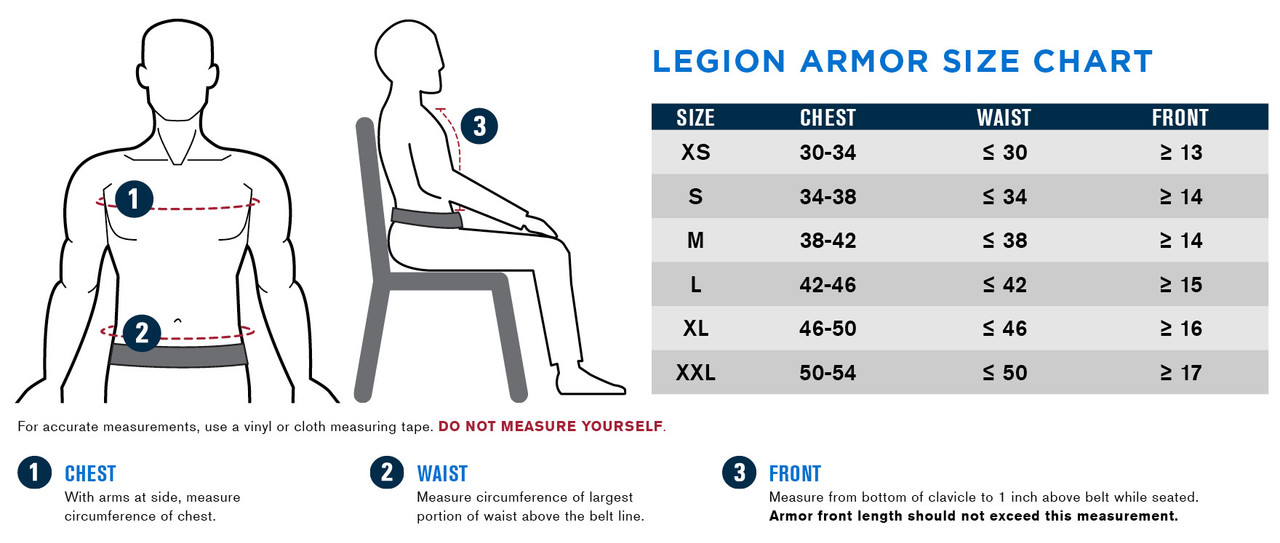 Interceptor Body Armor Size Chart