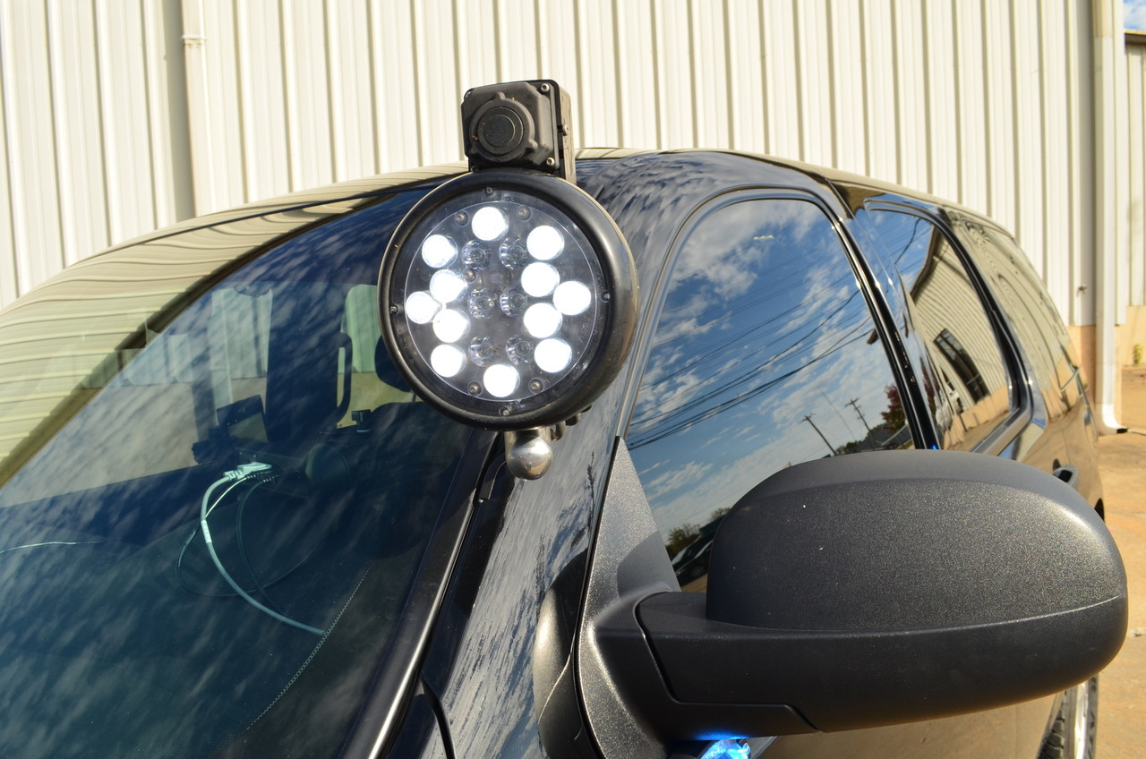 6 inch 2015 Jeep WRANGLER Post mount spotlight Passenger side WITH install kit LED -Chrome 