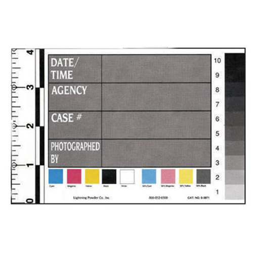 Forensics Source 1005949 6 3870 Large Photo Id Card For Crime Scene Photograhy Pad Of 25 4714