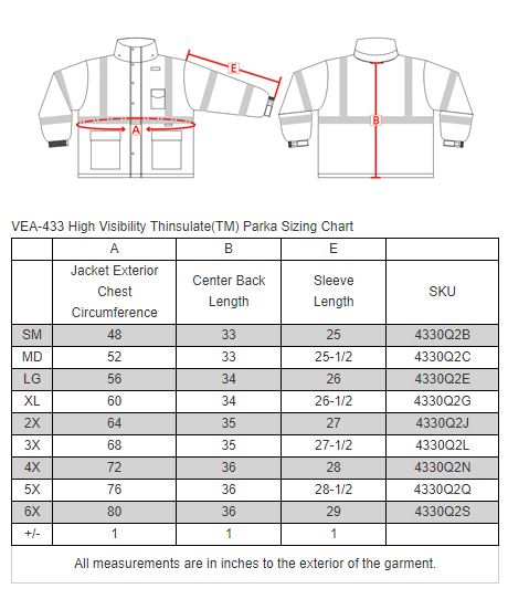 Reflective Apparel 433STLB Safety 2-Tone Thinsulate™ Parka Jacket with ...