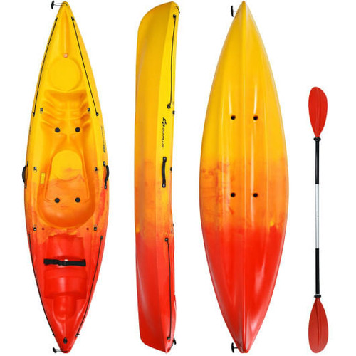 Single Sit-on-Top Kayak with Detachable Aluminum Paddle-Yellow B593-SP37770