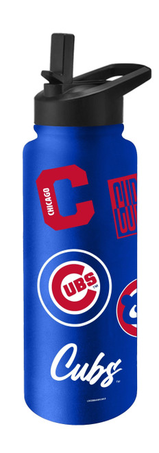 Chicago Cubs Quencher Bottle 34oz Stainless Steel Dreamweave Z157-9738156608